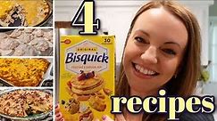 4 *MORE* BISQUICK RECIPES | EASY BREAKFAST, DINNER AND DESSERT RECIPES USING BISQUICK