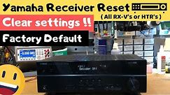 Yamaha Receiver Reset