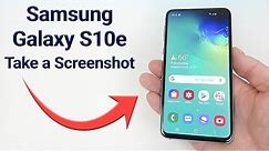 Samsung Galaxy S10e - How to Take a Screenshot
