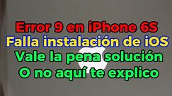 Error 9 en iPhone 6S solución 100%👇