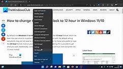How to change the 24 hour clock to 12 hour in Windows 11/10