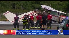 2 taken to hospital after private plane crashes at Portland International Jetport