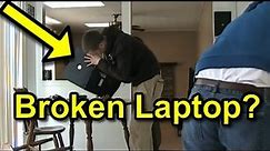 The Perfect Broken Laptop Screen Prank on a Roommate!