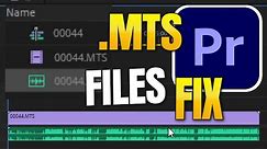Fix MTS Audio in Premiere Pro importing without audio