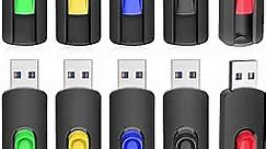 10 Pack 16GB USB 3.0 Flash Drive, MONGERY Retractable USB 3.0 Stick Thumb Drive USB Drive Memory Flash Drive Jump Drive with LED Indicator for Data Storage (Mixcolor)