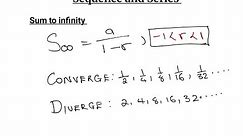 Sum to Infinity | Grade 12 | Sequence and Series