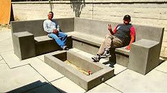 Seated Concrete Bench & Fire Pit. The Best in the West! California