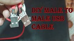 How to make male to male usb data cable [male to male usb cable] हिन्दी Urdu