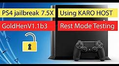 PS4 jailbreak 7.50/7.51/7.55 Karo Host | GoldHenV1.1b3 | Rest Mode Testing | 100% Stable