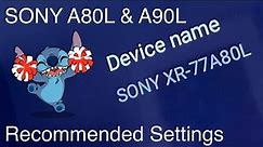 Sony A80L / A90L (and A80K / A90K ) OLED TV Recommended Settings - Step by Step How-to Tutorial