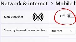 How to Turn On WiFi Hotspot in Windows 11