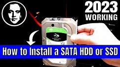 How to Install a SATA Hard Drive or SSD - Windows 10/11 2024 Working Tutorial