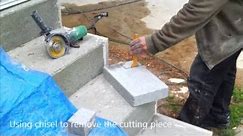 How To Cut A Concrete Bricks Or A Concrete Block - The Easy Way - DIY
