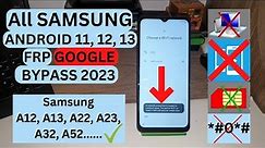 Samsung A12 Android 12 FRP Bypass | 2023 Without Pc | All Samsung Google Account Unlock