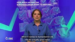 How much has the EU given to Ukraine compared to the US?