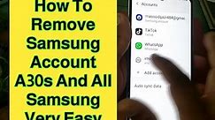 Remove Samsung Account | Samsung A30s,A10s,A31s And Other | How To Remove Samsung Account All Model