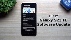 Galaxy S23 FE First Software Update: Rest of the Series Next?