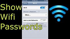 How To Show Wifi Passwords on Iphone