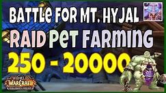 WoW 6.2.3 Battle for Mt. Hyjal Gold Farming Guide 250 - 20000, WoD Gold Pet Farm
