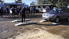 Live demonstration of Subaru Forester and Outback's 4x4 symmetrical all wheel drive system