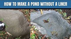 How to make a pond without a liner. Cement used