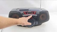 Short Demo of a Sony CFD-G50 CD AM/FM Radio Cassette Boom Box