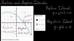 Positive and Negative Intervals