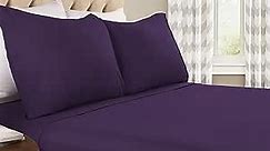 SUPERIOR Flannel-SH Sheet Set, Twin XL, Purple