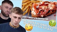 British Brothers Reacting to The Most Iconic Food In Every State