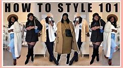 HOW TO PUT TOGETHER OUTFITS 👖🥻FOR WINTER I STYLE 101 I PLUS SIZE FASHION