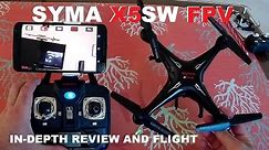 SYMA X5SW FPV QuadCopter Drone Review - Setup, Flight Test, Pros & Cons [Battery Upgrade]