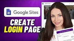 How To Create Login Page In Google Sites (2024)
