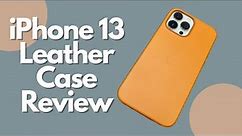 iPhone 13 Pro Max Apple Magsafe leather case review in the Golden Brown color
