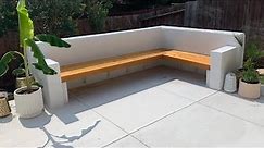 DIY Floating Concrete Garden Bench Seating