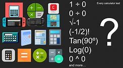 What happens if you input invalid operations in every calculator?