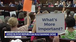 Judge temporarily blocks new rule against signs in TN House