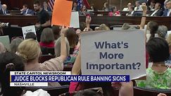 Judge temporarily blocks new rule against signs in TN House