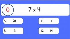 Maths Quiz for kids | Multiplication table Quiz for kids | 2