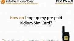 Can I Top Up My Iridium 9555 Satellite Phone Sim Card Online?