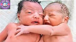 Twin newborn babies first cry after delivery || Looks adorable in Dress || Brother in Arms