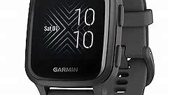 Garmin 010-02427-00 Venu Sq, GPS Smartwatch with Bright Touchscreen Display, Up to 6 Days of Battery Life, Slate Aluminum Bezel with Shadow Gray Case and Slate Silicone Band