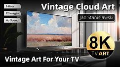 Vintage Cloud Art For Your TV | Jan Stanislawski | 1Hr of 8K HD Screensaver, TV Art Slideshow