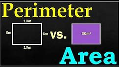 Difference Between Perimeter and Area
