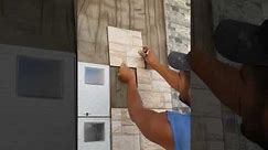 An innovative way to install tiles on the facade