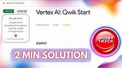 Vertex AI: Qwik Start | #GSP917 | #studyjam #shorttrick #arcade