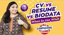 Difference between CV and Resume Explained - When to use what | TeacherPreneur Interview Series