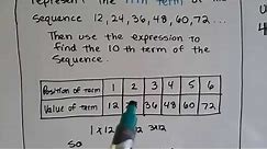Grade 6 Math #10.7, Patterns and Sequences