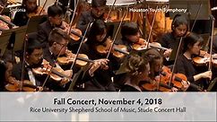 Houston Youth Symphony Fall Concert, November 4, 2018