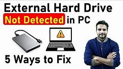 5 Ways to Fix External hard disks not getting detected in Windows 10