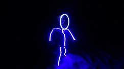 "Stick figure" toddler lights up Halloween